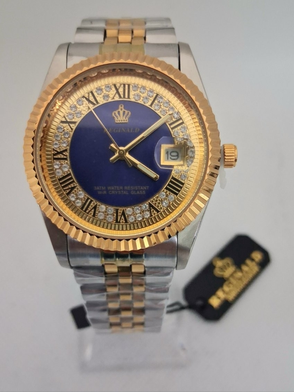 NEW IN BOX Men's Reginald 36mm Real Diamond Presidential Date Watch